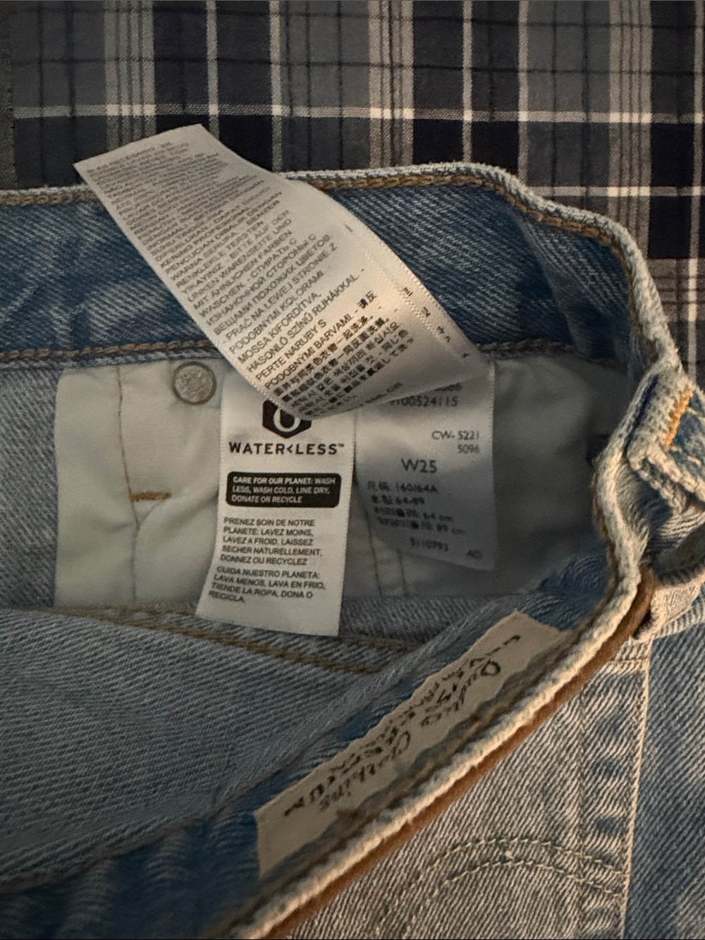 Levi's Light Blue Distressed Denim Cutoff Shorts - Picture 3 of 3
